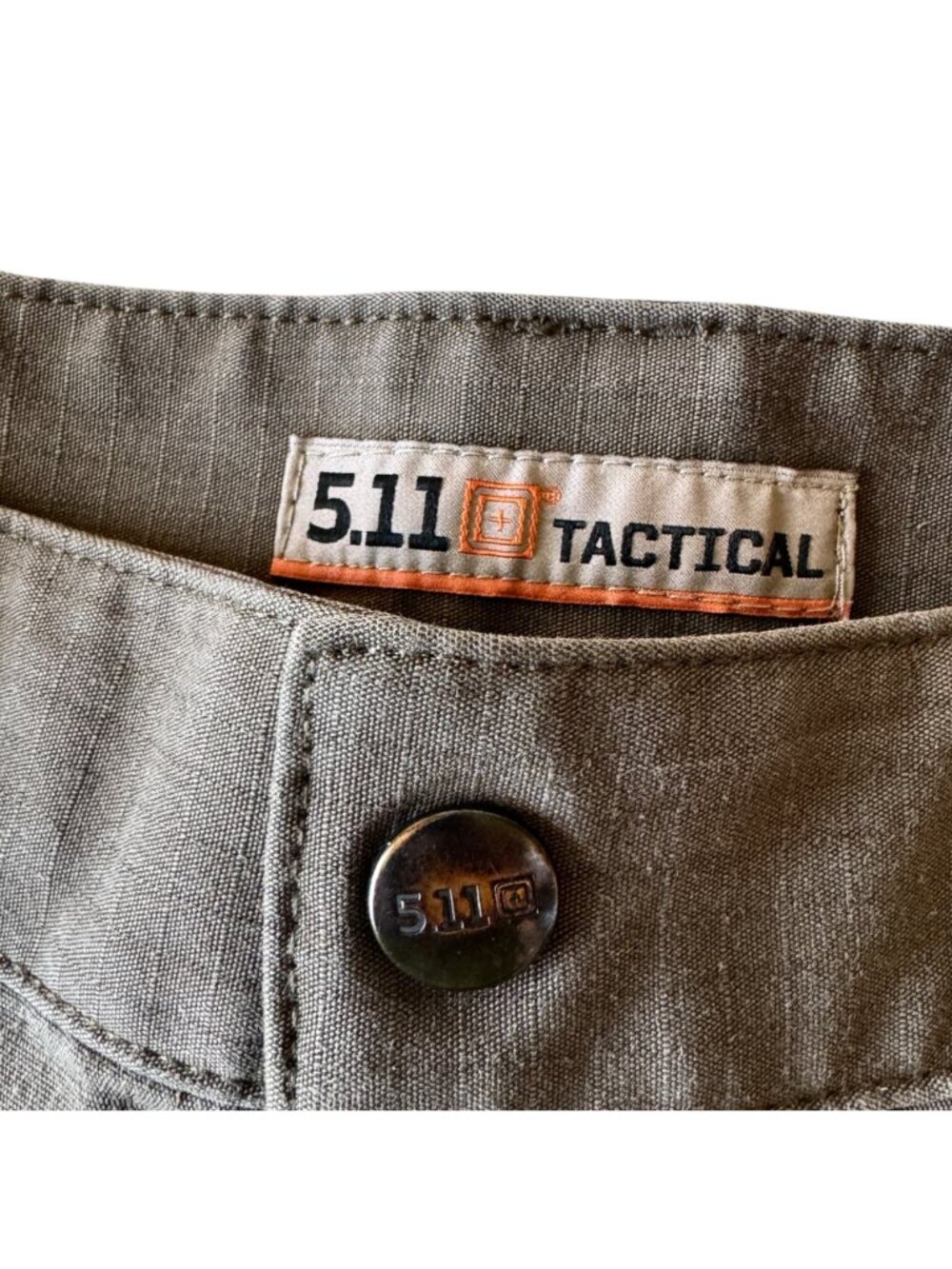 5.11 Tactical Men's Pants 34 x32 Ripstop Cargo Dark Khaki Design Multi-Pocket - Picture 4 of 15